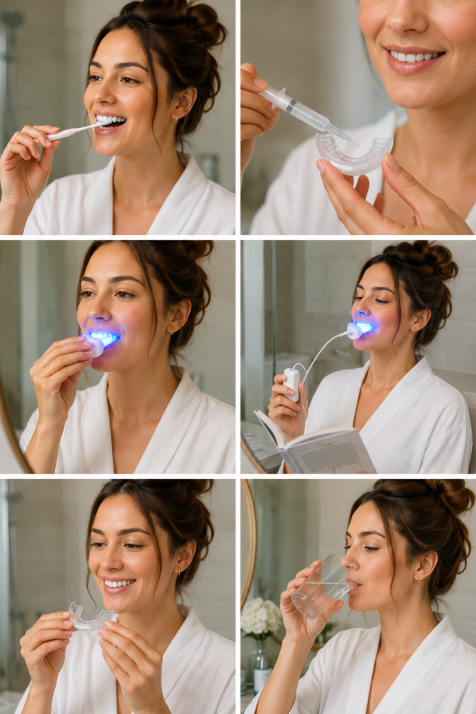 How does Happy Smile Pro work
A simple step-by-step look at using an at-home LED teeth whitening system as part of a regular smile-care routine.