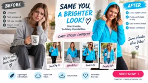 Hanes Womens Slub Knit Full-Zip hoodie