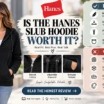 Woman wearing the black Hanes Women’s Slub Knit Full-Zip Hoodie with jeans and sneakers