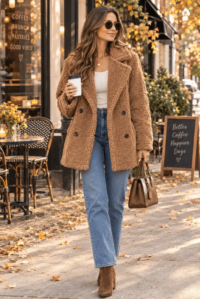 oversized sherpa jacket